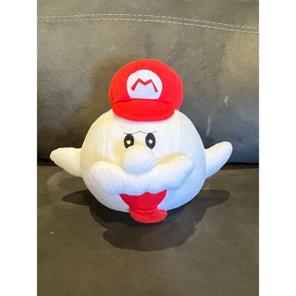 Super Mario Boo Ghost Plush Mario- Late 2000s- No Tag-Preowned - Picture 1 of 5